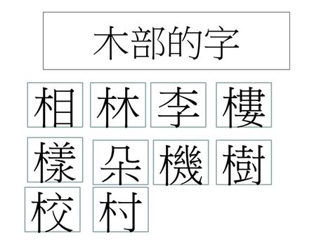 木部的字